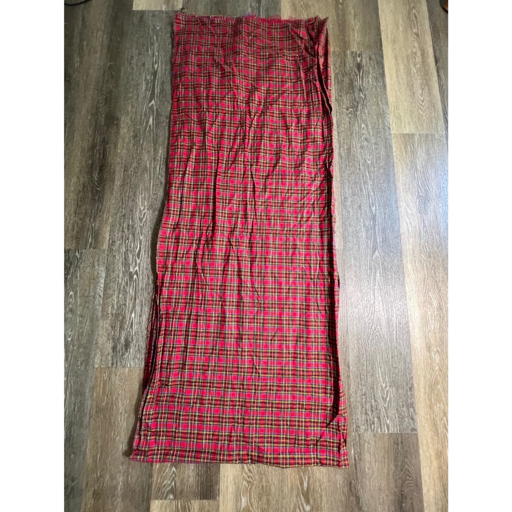 Plaid Fabric Panel Red Tartan Sewing Craft Textile 88"x110"